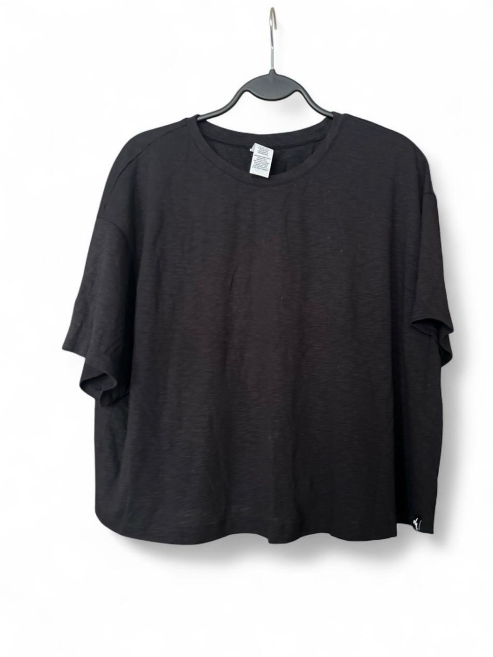JoyLab Black Open Back Short Sleeve Top Women’s Size Large